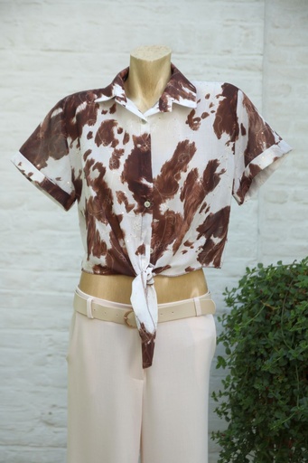 [10017006001] Blouse Jenn nm100 pelsvlekken geborduurd