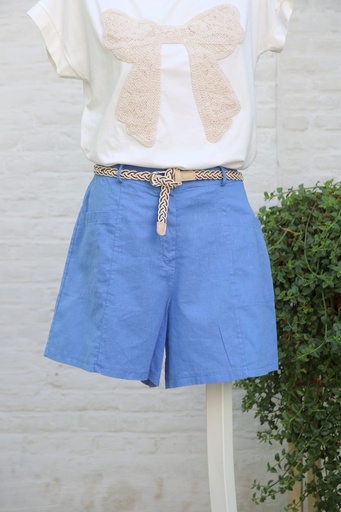 Linnen short Kryspin nm100 gevlochten riem