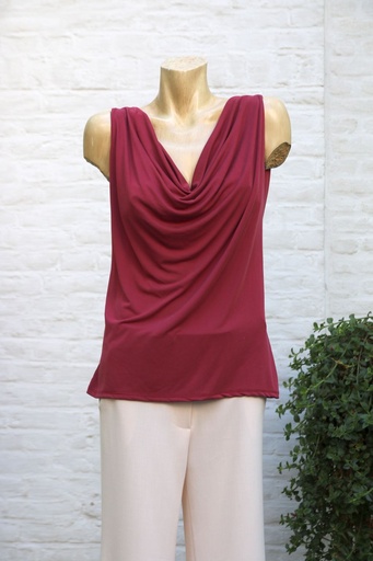 T-shirt Jo nm85 drapagekraag knoop aan linkerbuik