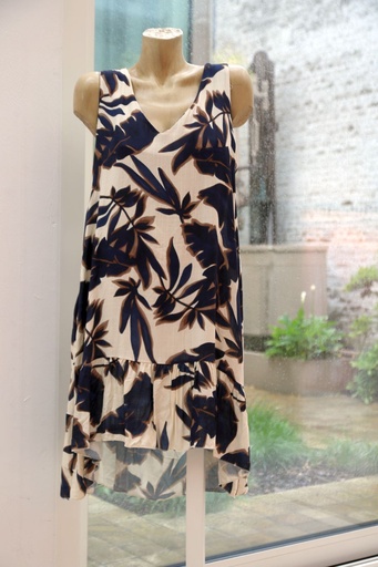 Zomerjurk Jinse nm100 XL bladprint V-hals