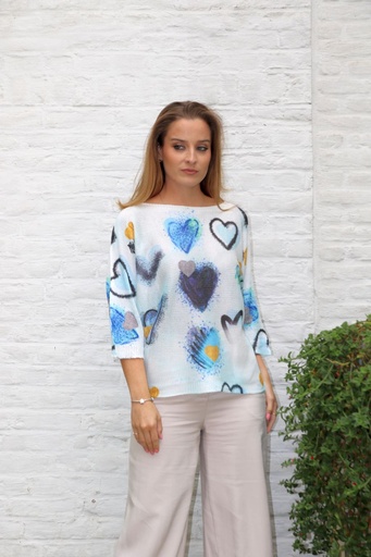 [10017094001] Pul Jaelle nm50 hearts open neck bat sleeve