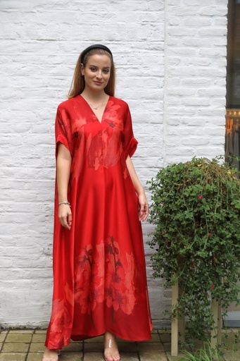 Long satin dress Kiomy nm100