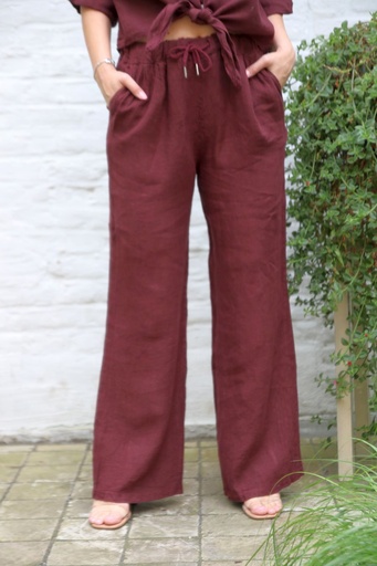 [10017065001] Linen pants Ksenija nm100