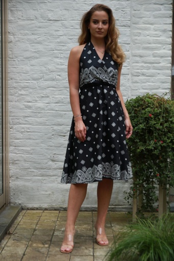 Summer dress Jay-jay nm98 baroque chablons crossed V-neckline