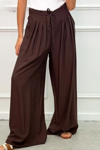 Flare pants Leon nm87 8 jump pleats wide waistband