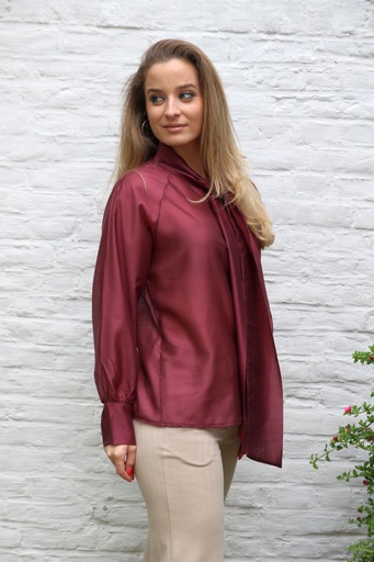 [10017358] Blouse Lesley nm85 tencel lange jabot 