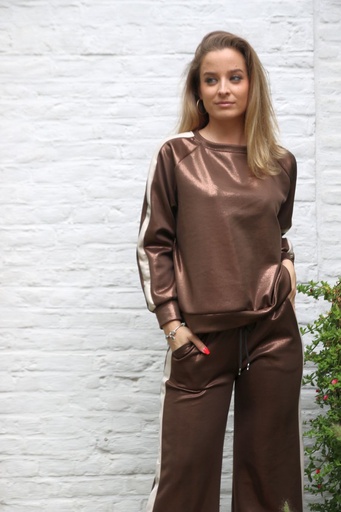 [10017382001] Sweater Lenna nm 22 metaalcoating en zijbies