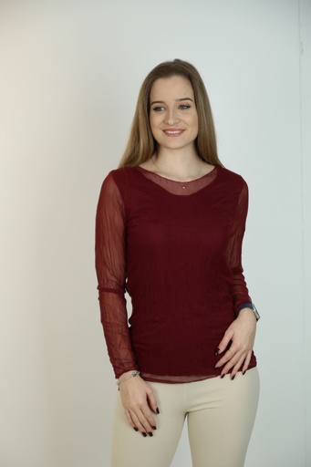 [10017390] T-shirt Lies nm48 netstof open hals torso gevoerd viscose 