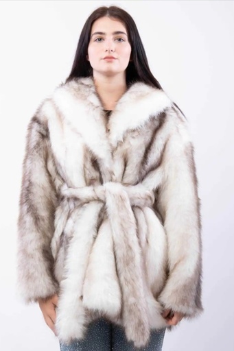 [10017404] Pelsen jas Livvy eco pels lengte 3/4