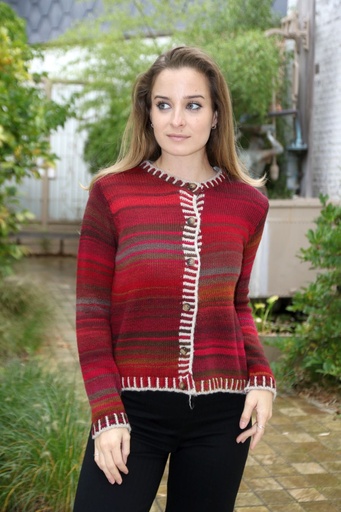 [10017435] Cardigan Luisa nm53 ingebreide dégradé ronde hals 