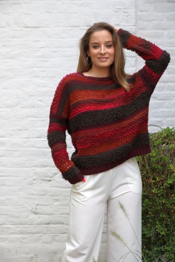 [10017446] Pul Lance nm38 blouclé jacquard strepen