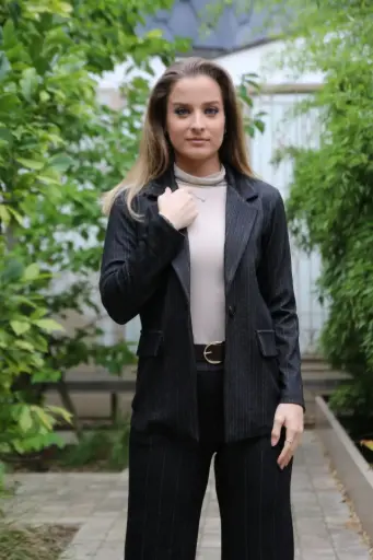 Blazer Manu nm65 krijtstreep fijne visgraat 