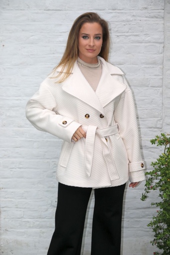 [10017496] Korte jas Lizze 20nm grote puntkraag 