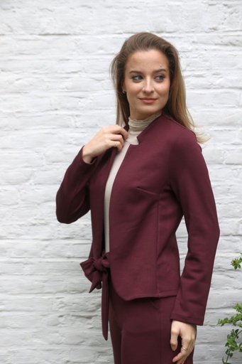 [10017502] Blazer Lenka nm38 fijn geribd reverskraag