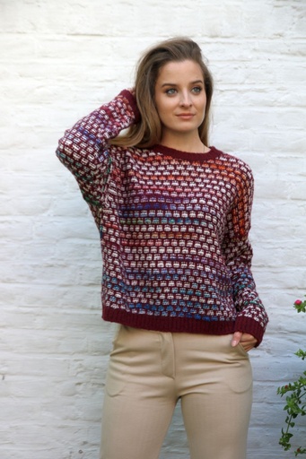[200660] Tricot pull Nola nm26 met verschillende kleuren ronde hals