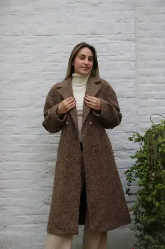 [200682] Jas Leonidas reverskraaag gekookte wol look 2 knopen 