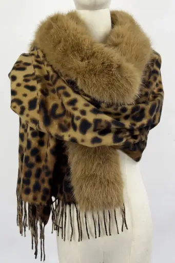 [200709] Sjaal Milana met panterprint en ecopels nm50