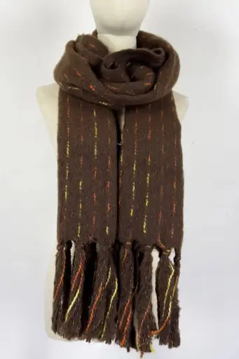 [200710] Sjaal Mex stippellijn en grote franjes nm80