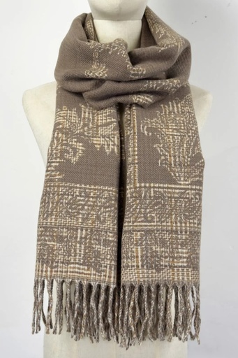 [200751] Sjaal Novan nm100 print met fransjes