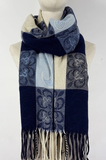 [200752] Geruite sjaal Nikita nm100 met fransjes