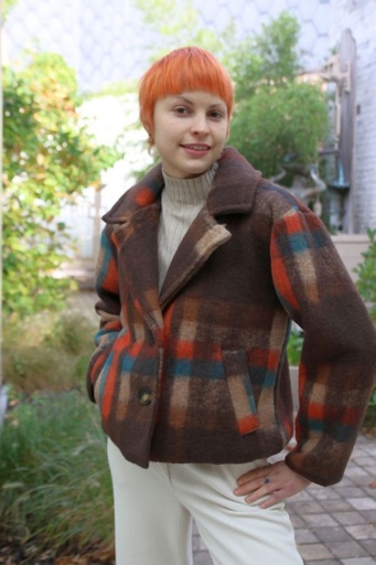 [200833] kort jasje Nico nm100 wazige blokken reverskraag