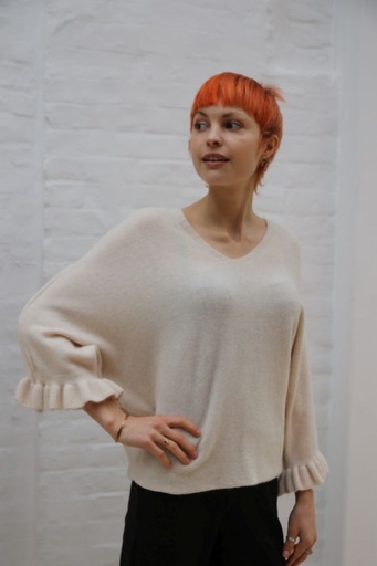 Tricot pull Nadim nm25 v-hals vleermuismouw 