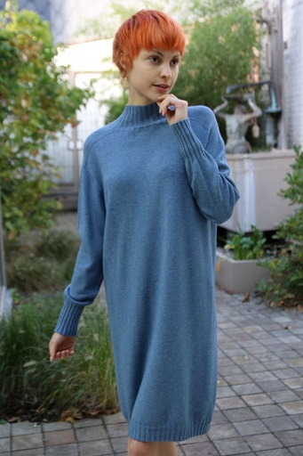 [200865] Tricot kleed Nove nm50 opstaande kraag net boven de knie