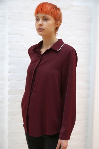 Blouse Naomy overhemdkraag glitterborduur 