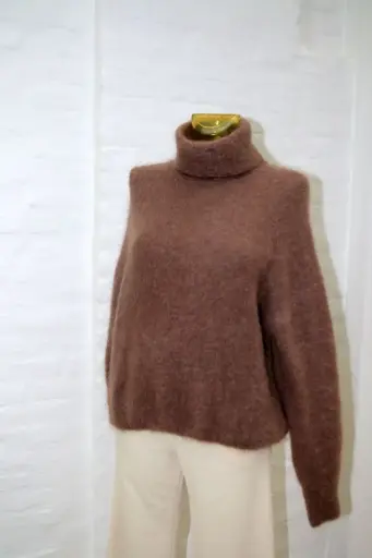 [200892] Pull Pelle nm55 zacht rolkraag lange mouwen alpaca en mohair