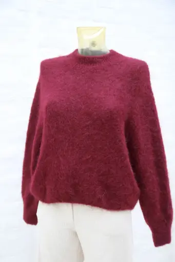 [200893] Pull Pippa nm55 zacht geribde kraag alpaca en mohair