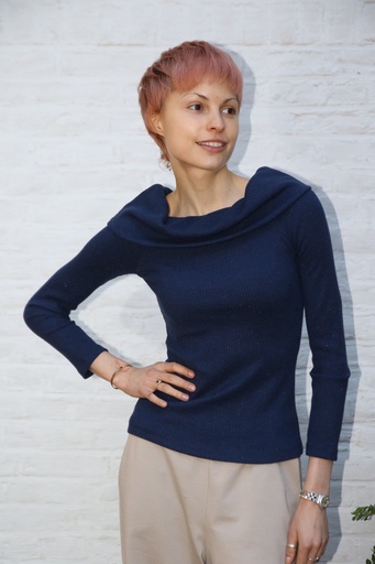 [200917] Pull Nio nm40 off shoulder glitter tricot