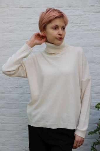 Tricot pull Nida nm80 opstaande kraag lange mouwen