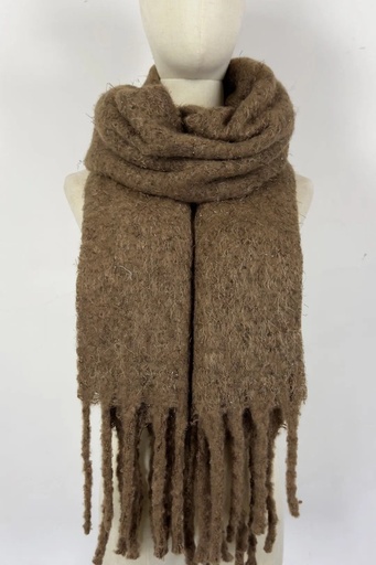 [200996] Sjaal Linna nm70 wollook glitter draadjes franjes dreadlocks