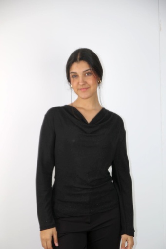 Glamy t-shirt Lyke nm40 lurex drapagekraag