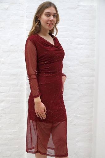 Lovis nm34 drapagekraag glitter netstof drapagekraag 