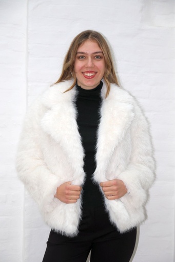 [201095] Jas Nura ecopels v-hals met overslag