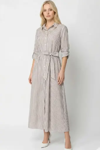 Lange gestreepte jurk Rutger nm70