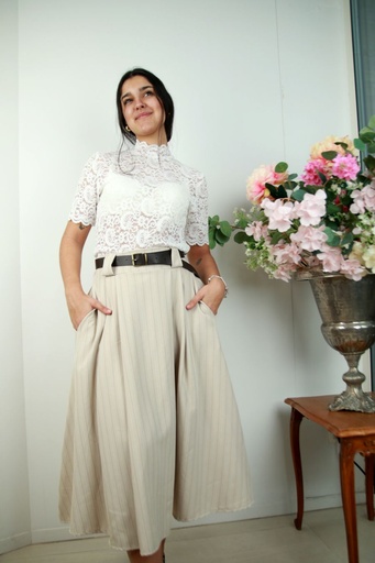 Halflange rok Rohan met riem