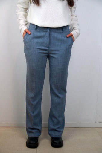 [201188] Broek Owen nm51 toile rechte pijp hoge taille 