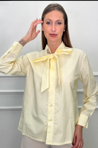 [201240] Blouse Oliwia nm100 stand-up collar lavalière