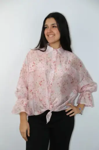 [201267] Blouse florale Rowen avec manche trompette nm85