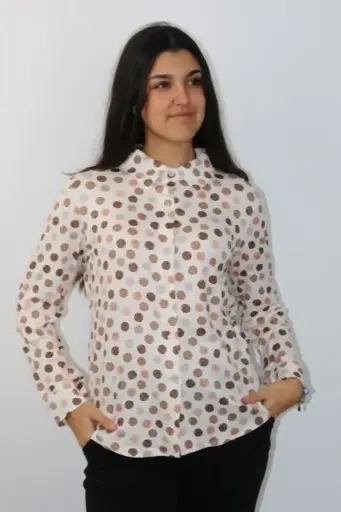 [201270] Jersey polo Rowin met bollenpatroon nm20