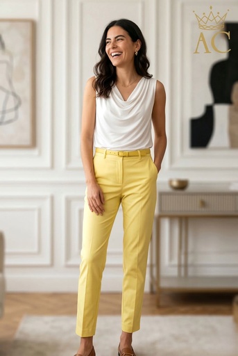 [201320] Broek Ophelia nm66 bengaline skinny insteekzakken 