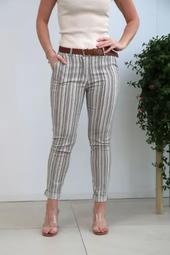 [201320] Broek Ophelia nm66 bengaline skinny insteekzakken 