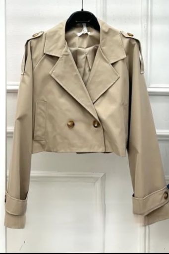 [201362] Cropped jasje Rosalina met reverskraag nm100