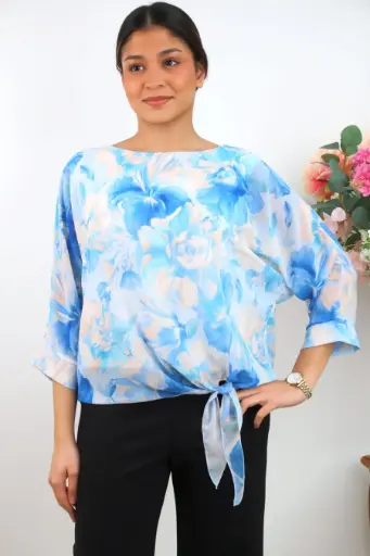 [201391] Gevoerde blouse Romijn bloementapijt nm47