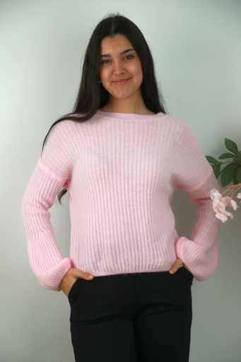 [201425] Pull Nyo nm65 gepofte manchette verticale steek 