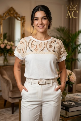 [201435] T-shirt Norbert nm92 up ajour gehaakt fijne koord 