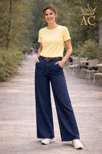 [201466] Jeansbroek Orla nm90 wijde pantalon tencel lichte denimkwaliteit
