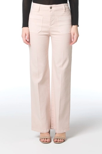 [201473] Broek Oubaida nm98 piqué hoge taille aanpassende heup rechte pijp 2 pocket